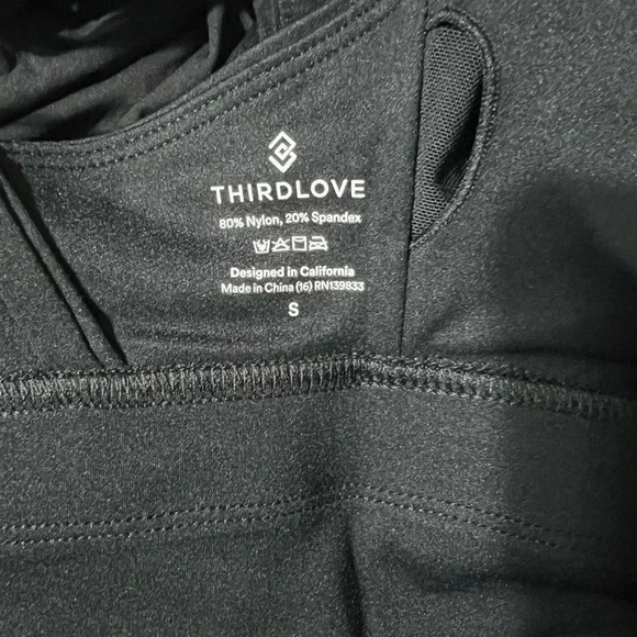 NWT Third Love Black Sports Bra Cross Cross Straps Strappy Size Small Padded - Picture 3 of 3